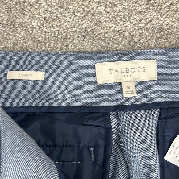 Talbots Curvy Fit Linen Look Straight Leg Dress Pants Size 8 NWT - Picture 7 of 10